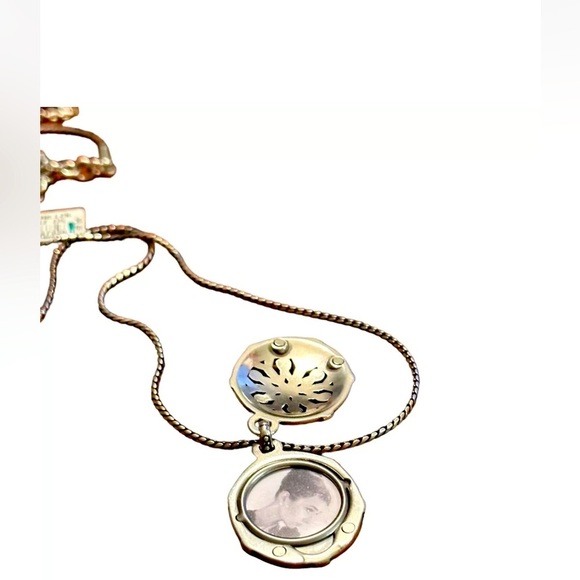 Brighton Winter Sparkle Locket Necklace -round snowflake crystals-silver color - Picture 3 of 7